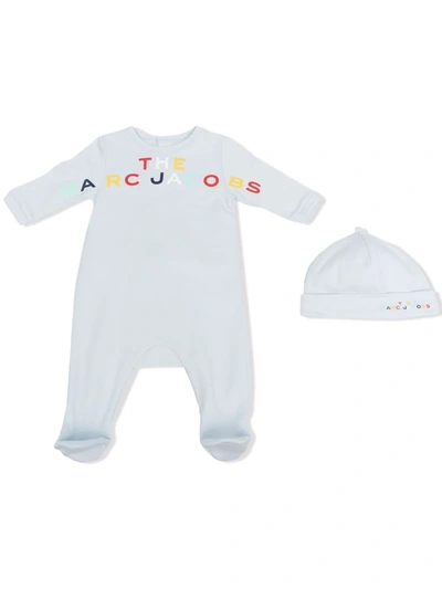 Marc Jacobs Babies' Logo-print Cotton Pyjama Set In Blue