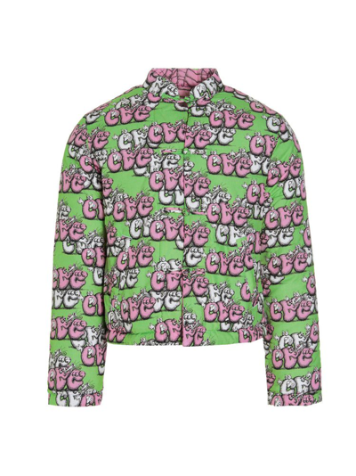Comme Des Garçons Shirt X Kaws Reversible Padded Jacket In Green