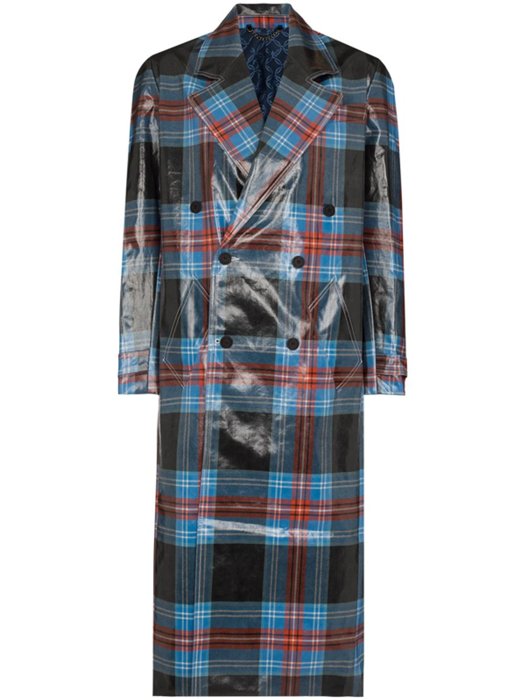 Charles Jeffrey Loverboy Tartan-check Wool-blend Trench Coat