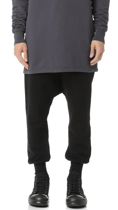 Rick Owens Drkshdw Prisoner Drawstring Pants In Grey