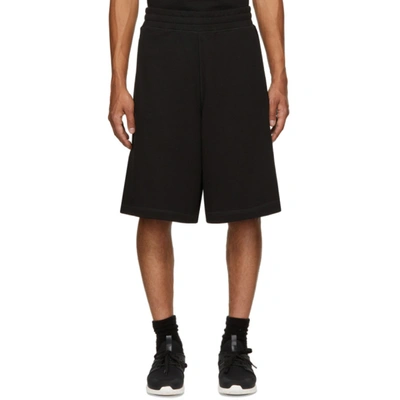 Moncler Black French Terry Shorts In 999 Black