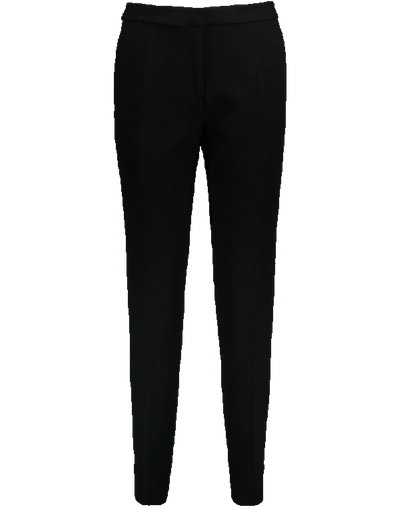 Oscar De La Renta Wool Crepe Trouser In Black