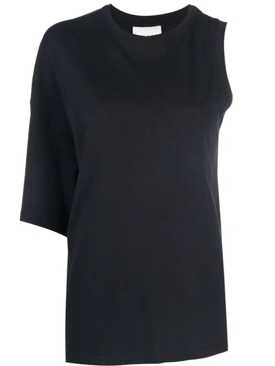 A.w.a.k.e. One-sleeve Oversized T-shirt In Black