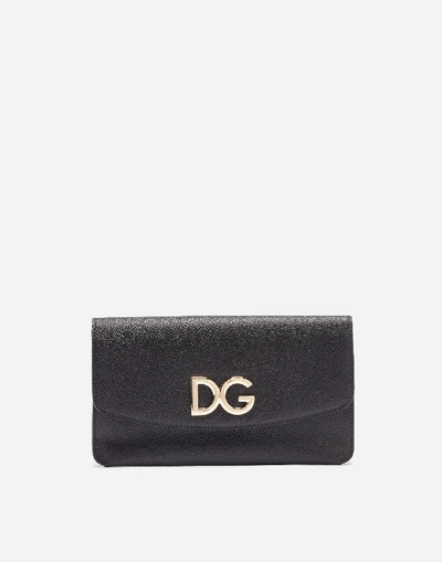 Dolce & Gabbana Dauphine Multi-functional Wallet In Black