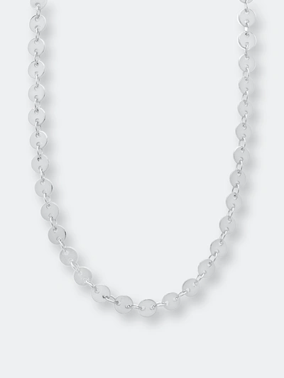 Sterling Forever Women's Mini Round Disk Chain Necklace In Silver-tone