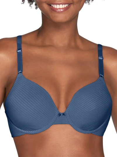 Vanity Fair Beauty Back Smoothing Full Coverage Bra 75345 In Blue Dusk Stripe