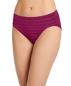 Jockey Seamfree Matte And Shine Hi-cut Underwear 1306, Extended Sizes In Crushed Acai