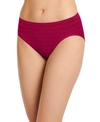 Jockey Seamfree Matte And Shine Hi-cut Underwear 1306, Extended Sizes In Berry Bliss