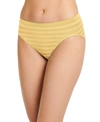 Jockey Seamfree Matte And Shine Hi-cut Underwear 1306, Extended Sizes In Yellow Crystal