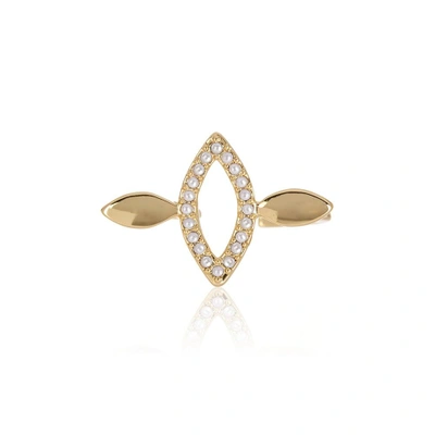 Luv Aj Marquise Flare Ring- Gold