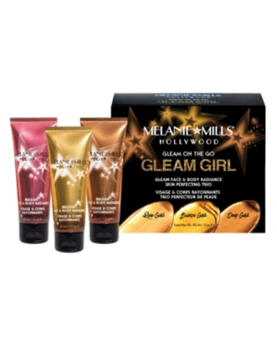 Melanie Mills Hollywood Gleam On The Go Gleam Girl Face And Body Radiance Kit, 3 Piece