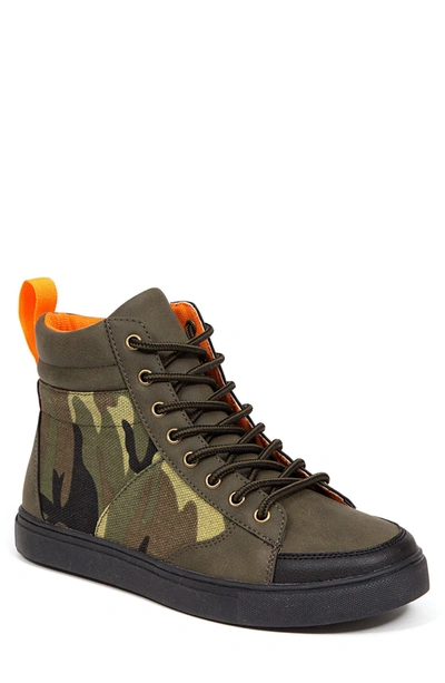 Deer Stags Kids' Big Boys Blaze Jr Casual Fashion Comfort High Top Sneaker Boots In Olive Camo