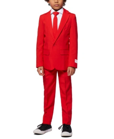 Opposuits Kids'  Toddler Boys 3-piece Devil Solid Suit Set In Red