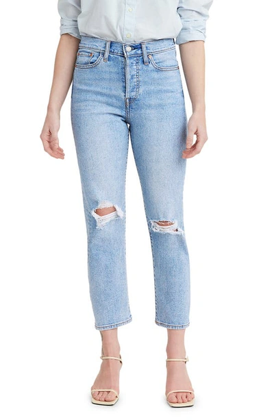 Levi's Women's Wedgie Straight-leg Cropped Jeans In Luxor Found Out