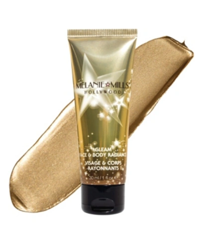 Melanie Mills Hollywood Gleam Face And Body Radiance All In One Makeup, Moisturizer And Glow, 1 oz In Disco Gold