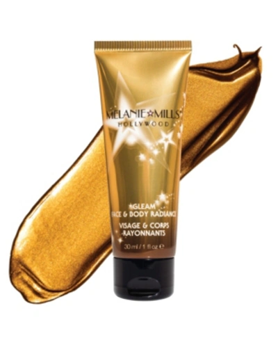 Melanie Mills Hollywood Gleam Face And Body Radiance All In One Makeup, Moisturizer And Glow, 1 oz In Bronze Gold