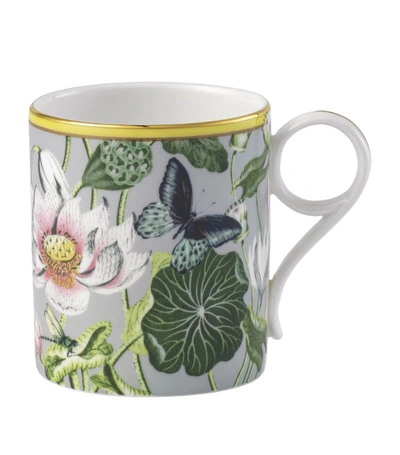 Wedgwood Wonderlust Waterlily Bone China Small Mug In Grey