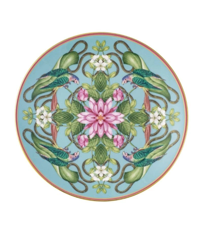 Wedgwood Wonderlust Menagerie Bone China Plate 20cm In Turquoise