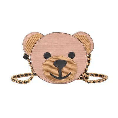 Moschino Teddy Bear Shoulder Bag In Pink