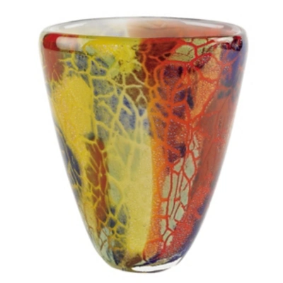 Badash Crystal Firestorm Vase In Multi