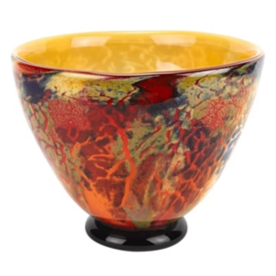 Badash Crystal Firestorm Decorative Bowl In Multi