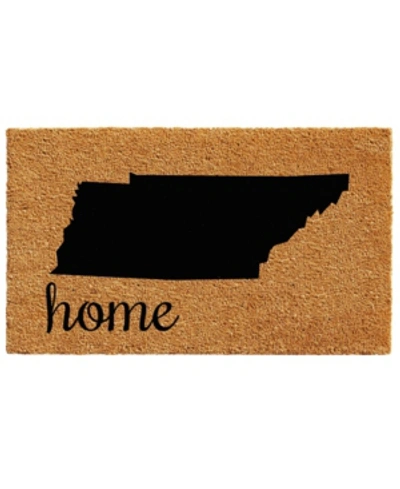 Home & More Tennessee 24" X 36" Coir/vinyl Doormat Bedding In Natural/black