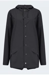 Rains Short Waterproof Jacket In Charcoal-black