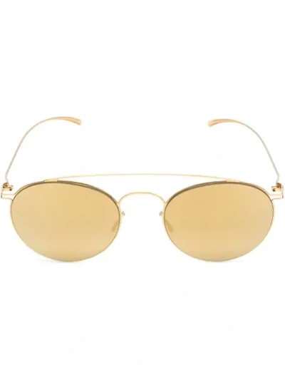 Mykita X Maison Margiela Round Sunglasses In Metallic