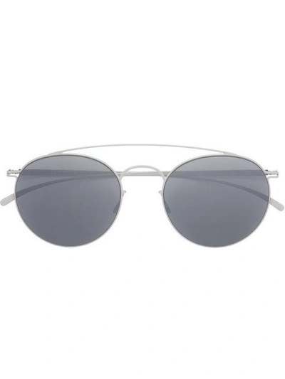 Mykita X Maison Margiela Round Frame Sunglasses In Grey