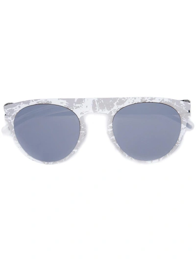Mykita X Maison Margiela Straight Top Sunglasses In White