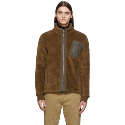 Belstaff Herne Zip-up Fleece Jacket In Brown | ModeSens