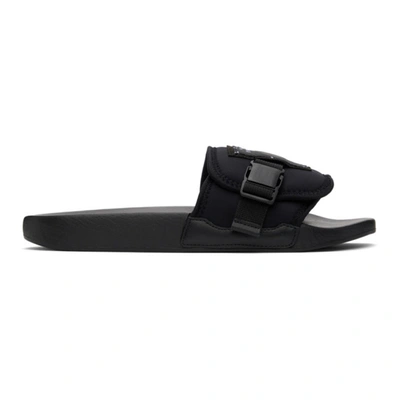 Mcq By Alexander Mcqueen Icon Zero Buckle Slide Sandals In Black