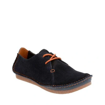 Clarks Janey Mae - Navy Suede | ModeSens