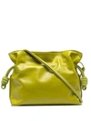 Loewe Flamenco Mini Napa Drawstring Clutch Bag In Lime Yellow