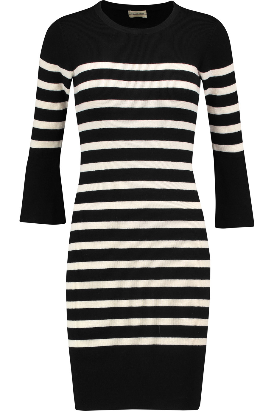 By Malene Birger Striped Wool Mini Dress | ModeSens