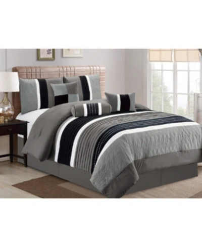 Luxlen Washington 7 Piece Comforter Set, Queen Bedding In Gray