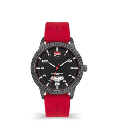 Ducati Corse Men's Podio Red Silicone Strap Watch 44mm