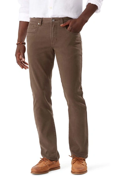 Tommy Bahama Straight Leg Chinos In Dk Stone Brown