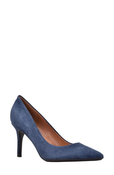 Calvin Klein Women's Gayle Pointy Toe Pumps Women's Shoes In Navy Suede