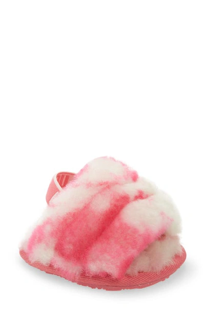 Ugg Babies' (r) Fluff Yeah Genuine Shearling Slide Sandal In Pink Rose