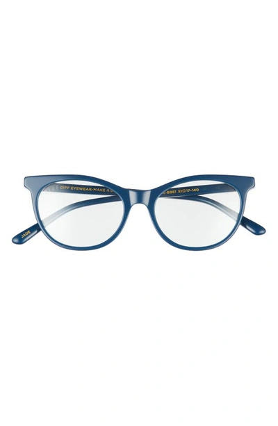 Diff Jade 51mm Blue Light Blocking Optical Glasses In Poseidon/ Clear
