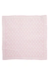 Alexander Mcqueen Biker Skull Silk Scarf In Pink/ Ivory