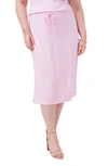 1.state Side Slit Midi Skirt In Magnolia Pink