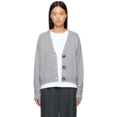 Loulou Studio Wool And Cashmere-blend Cardigan In Grey