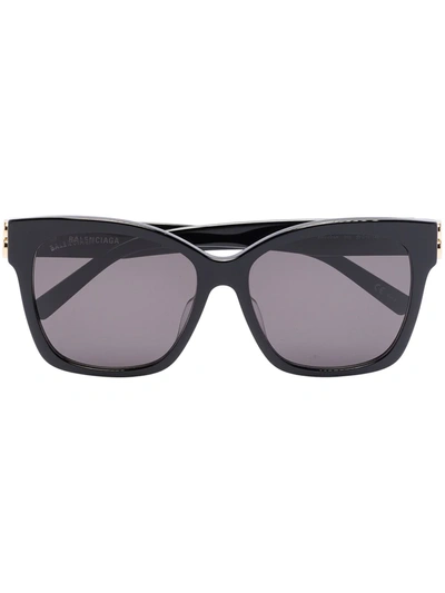 Balenciaga Black Adjusted Fit Dynasty Square Sunglasses