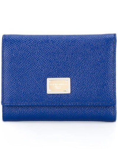 Dolce & Gabbana Small 'dauphine' Wallet In Blue