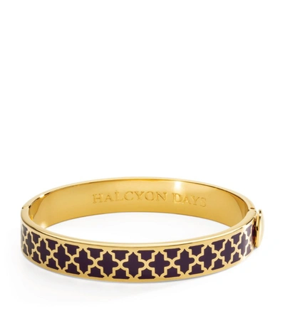 Halcyon Days Gold-plated Agama Bangle In Purple