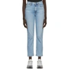 Re/done 70s Stove Pipe Straight-leg High-rise Jeans In River Fade