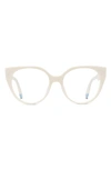 Fendi 54mm Cat Eye Reading Glasses In Ivory