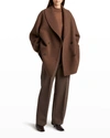 The Row Polli Wool-cashmere Jacket In Brown
